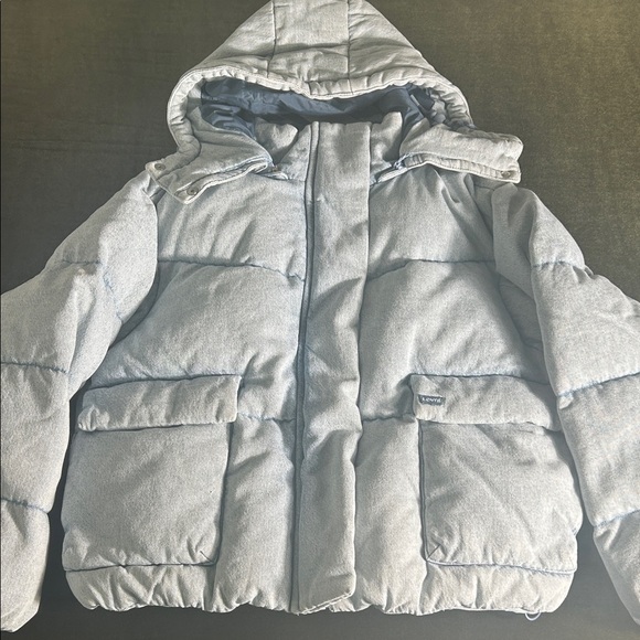 Levi's Jackets & Blazers - Levi's women denim Hooded Puffer Jacket